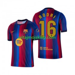 Koszulka FC Barcelona Rodri 16 Męska Stroje Domowe 2026-2027 Krótkie Rękawy