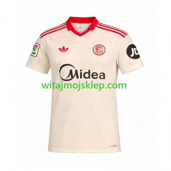 Koszulka Sevilla FC Retro Męska Stroje Domowe 2025-2026 Krótkie Rękawy