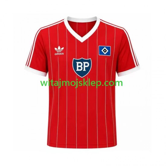 Koszulka Hamburger SV 1984 Retro Męska Stroje Wyjazdowe Krótkie Rękawy