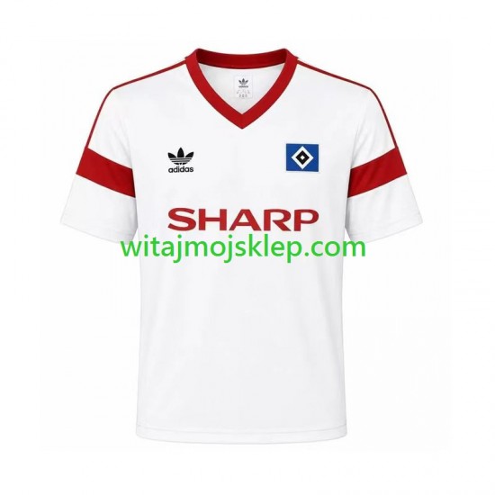 Koszulka Hamburger SV 1988 Retro Męska Stroje Domowe Krótkie Rękawy