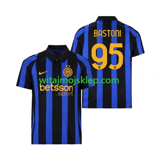 Koszulka Inter Mediolan Alessandro Bastoni 95 Męska Stroje Domowe 2026-2027 Krótkie Rękawy