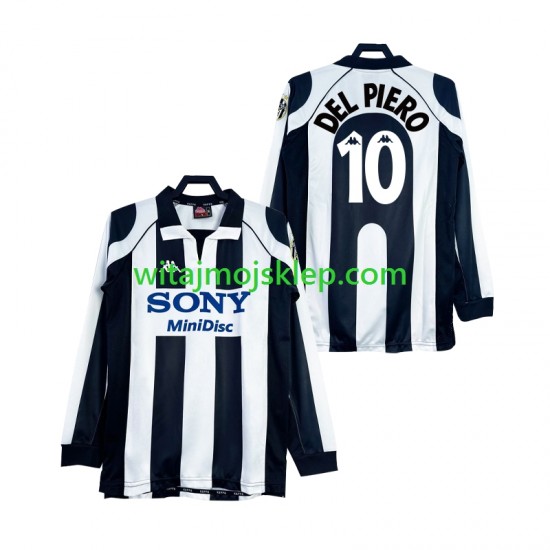 Koszulka Juventus DEL PIERO 10 1997 Retro Męska Stroje Domowe 1998 Długie Rękawy