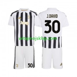 Koszulka Juventus Jonathan David 30 Dziecięca Stroje Domowe 2026-2027 Krótkie Rękawy