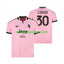 Koszulka Juventus Jonathan David 30 Męska Stroje Wyjazdowe 2026-2027 Krótkie Rękawy