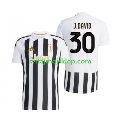 Koszulka Juventus Jonathan David 30 Męska Stroje Domowe 2026-2027 Krótkie Rękawy