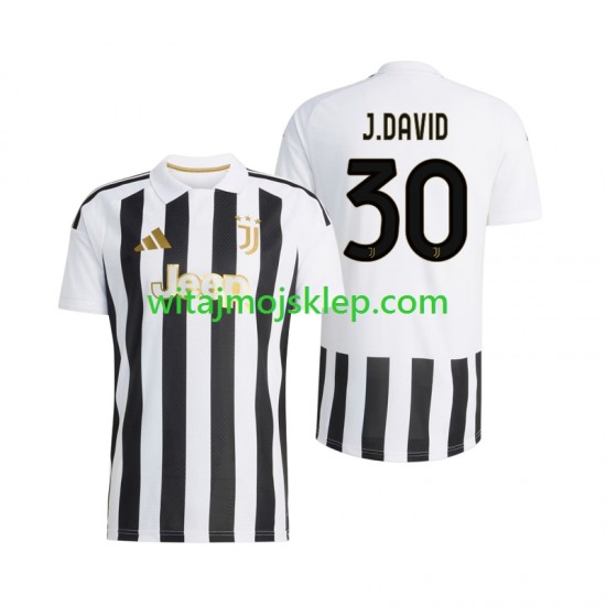 Koszulka Juventus Jonathan David 30 Męska Stroje Domowe 2026-2027 Krótkie Rękawy