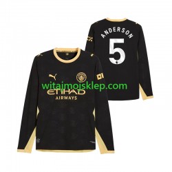 Koszulka Manchester City Elliot Anderson 5 Męska Stroje Wyjazdowe 2026-2027 Długie Rękawy