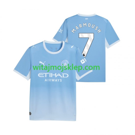 Koszulka Manchester City Omar Marmoush 7 Męska Stroje Domowe 2026-2027 Krótkie Rękawy