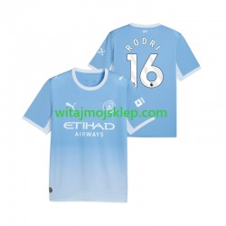 Koszulka Manchester City Rodri 16 Męska Stroje Domowe 2026-2027 Krótkie Rękawy Koszulka Manchester City Rodri 16 Męska Stroje Domowe 2026-2027 Krótkie Rękawy