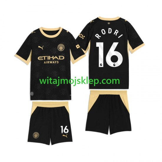 Koszulka Manchester City Rodri 16 Dziecięca Stroje Wyjazdowe 2026-2027 Krótkie Rękawy
