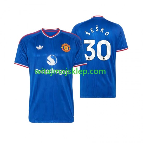 Koszulka Manchester United Benjamin Sesko 30 Męska Stroje Wyjazdowe 2026-2027 Krótkie Rękawy