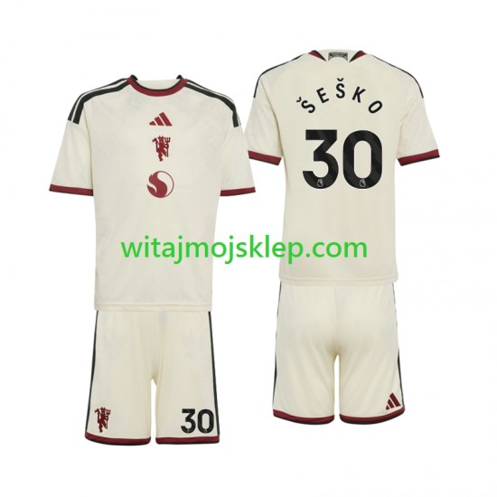 Koszulka Manchester United Benjamin Sesko 30 Dziecięca Trzeci Strój 2026-2027 Krótkie Rękawy