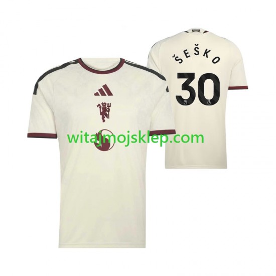 Koszulka Manchester United Benjamin Sesko 30 Męska Trzeci Strój 2026-2027 Krótkie Rękawy
