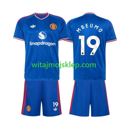 Koszulka Manchester United Bryan Mbeumo 19 Dziecięca Stroje Wyjazdowe 2026-2027 Krótkie Rękawy