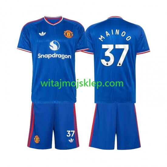Koszulka Manchester United Kobbie Mainoo 37 Dziecięca Stroje Wyjazdowe 2026-2027 Krótkie Rękawy