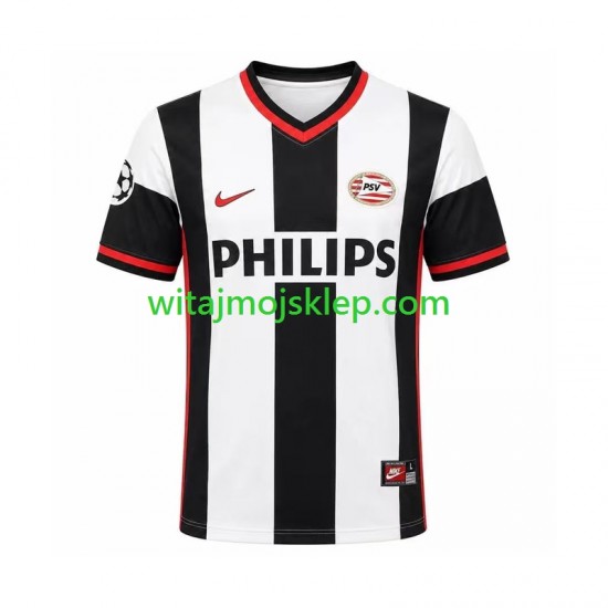 Koszulka PSV Eindhoven Retro Męska Stroje Wyjazdowe 1998 Krótkie Rękawy