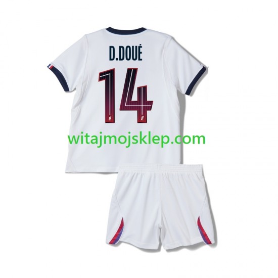 Koszulka Paris Saint-Germain Desire Doue 14 Dziecięca Stroje Wyjazdowe 2026-2027 Krótkie Rękawy