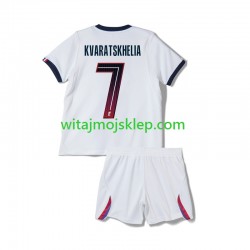 Koszulka Paris Saint-Germain Khvicha Kvaratskhelia 7 Dziecięca Stroje Wyjazdowe 2026-2027 Krótkie Rękawy