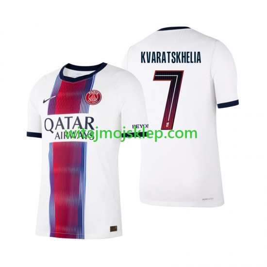 Koszulka Paris Saint-Germain Khvicha Kvaratskhelia 7 Męska Stroje Wyjazdowe 2026-2027 Krótkie Rękawy