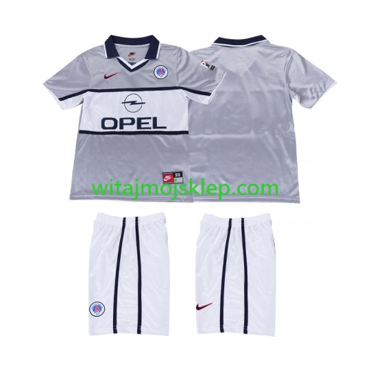 Koszulka Paris Saint-Germain 2000 2001 Retro Dziecięca Stroje Wyjazdowe Krótkie Rękawy