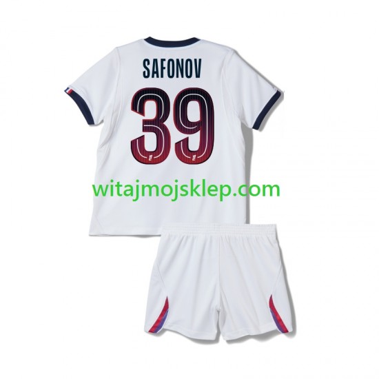 Koszulka Paris Saint-Germain Matvey Safonov 39 Dziecięca Stroje Wyjazdowe 2026-2027 Krótkie Rękawy