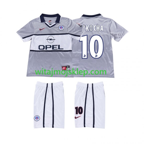 Koszulka Paris Saint-Germain OKOCHA 10 2000 2001 Retro Dziecięca Stroje Wyjazdowe Krótkie Rękawy