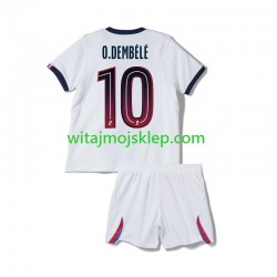 Koszulka Paris Saint-Germain Ousmane Dembele 10 Dziecięca Stroje Wyjazdowe 2026-2027 Krótkie Rękawy