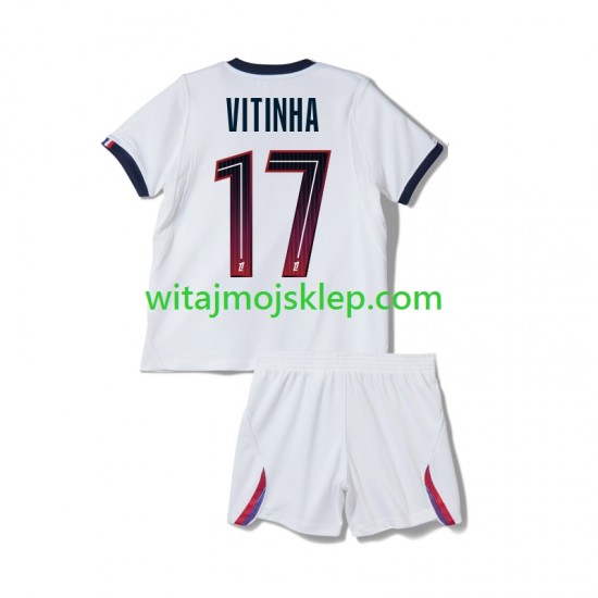 Koszulka Paris Saint-Germain Vitinha 17 Dziecięca Stroje Wyjazdowe 2026-2027 Krótkie Rękawy