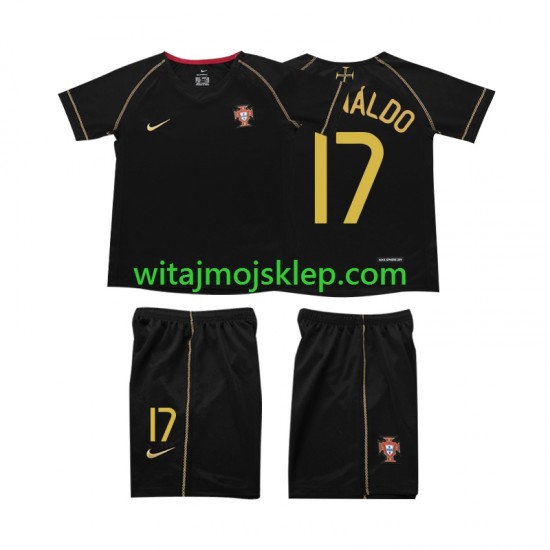 Koszulka Reprezentacja Portugalii Cristiano Ronaldo 17 Retro Dziecięca Stroje Wyjazdowe 2006 Krótkie Rękawy