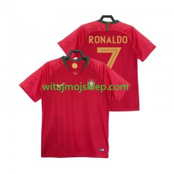 Koszulka Reprezentacja Portugalii Cristiano Ronaldo 7 2018 Retro Męska Stroje Domowe Krótkie Rękawy