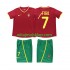 Koszulka Reprezentacja Portugalii FIGO 7 Retro Dziecięca Stroje Domowe 2002 Krótkie Rękawy