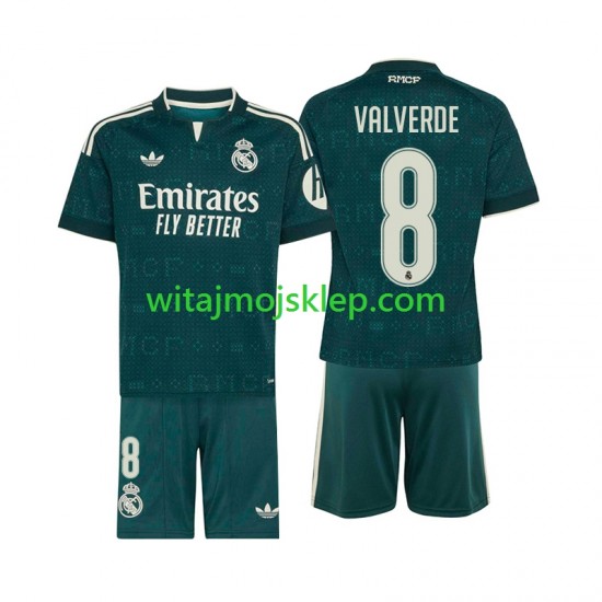 Koszulka Real Madryt Federico Valverde 8 Dziecięca Stroje Wyjazdowe 2026-2027 Krótkie Rękawy