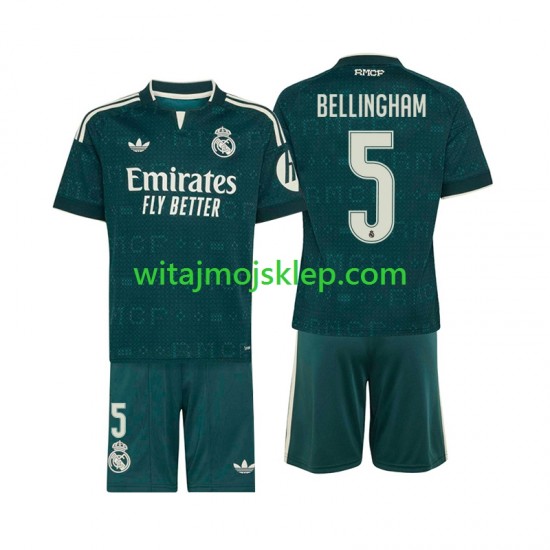 Koszulka Real Madryt Jude Bellingham 5 Dziecięca Stroje Wyjazdowe 2026-2027 Krótkie Rękawy