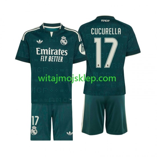 Koszulka Real Madryt Marc Cucurella 17 Dziecięca Stroje Wyjazdowe 2026-2027 Krótkie Rękawy