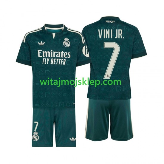 Koszulka Real Madryt Vinicius Junior 7 Dziecięca Stroje Wyjazdowe 2026-2027 Krótkie Rękawy