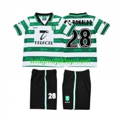 Koszulka Sporting CP Cristiano Ronaldo 28 2000 Retro Dziecięca Stroje Domowe 1999 Krótkie Rękawy Koszulka Sporting CP Cristiano Ronaldo 28 2000 Retro Dziecięca Stroje Domowe 1999 Krótkie Rękawy