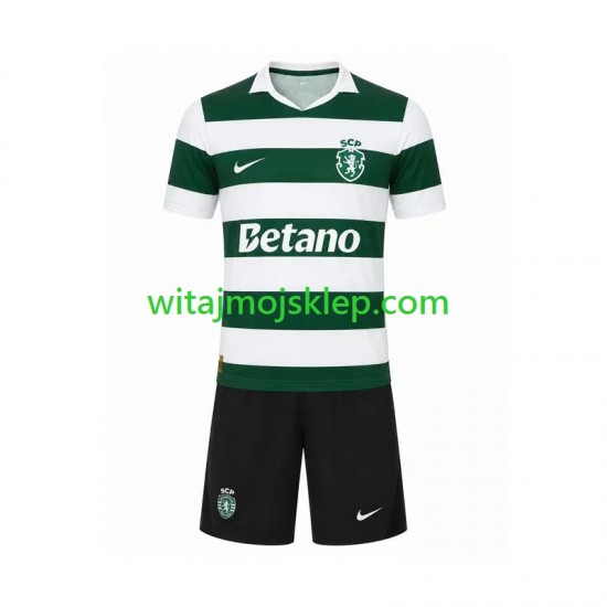 Koszulka Sporting CP Dziecięca Stroje Domowe 2026-2027 Krótkie Rękawy