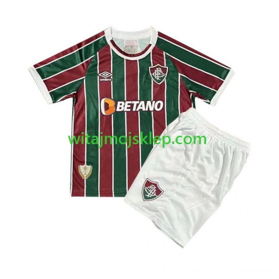 Koszulka Fluminense Marcelo 12 Dziecięca Stroje Domowe 2023-2024 Krótkie Rękawy