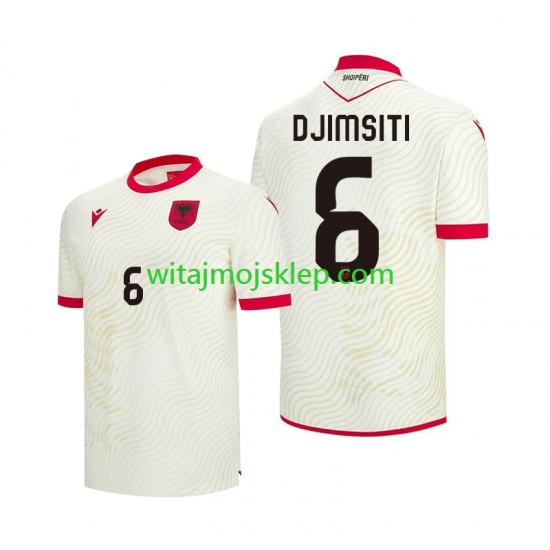 Koszulka Reprezentacja Albanii Berat Djimsiti 6 Męska Stroje Wyjazdowe World Cup 2026 Krótkie Rękawy