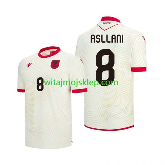 Koszulka Reprezentacja Albanii Kristjan Asllani 8 Męska Stroje Wyjazdowe World Cup 2026 Krótkie Rękawy