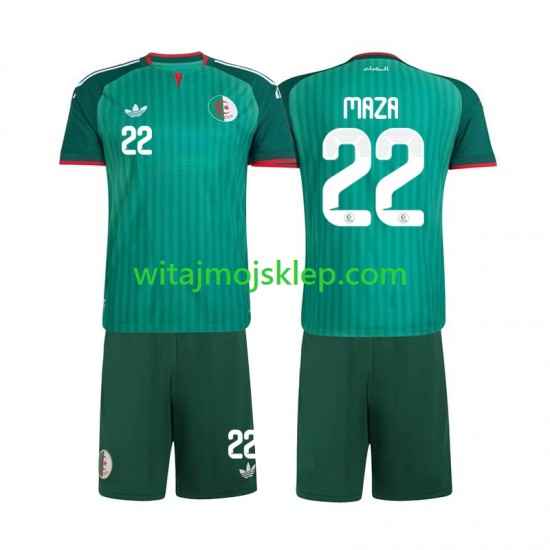 Koszulka Reprezentacja Algierii Ibrahim Maza 22 Dziecięca Stroje Wyjazdowe 2026 Krótkie Rękawy