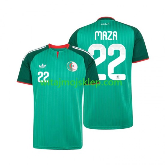 Koszulka Reprezentacja Algierii Ibrahim Maza 22 Męska Stroje Wyjazdowe 2026 Krótkie Rękawy