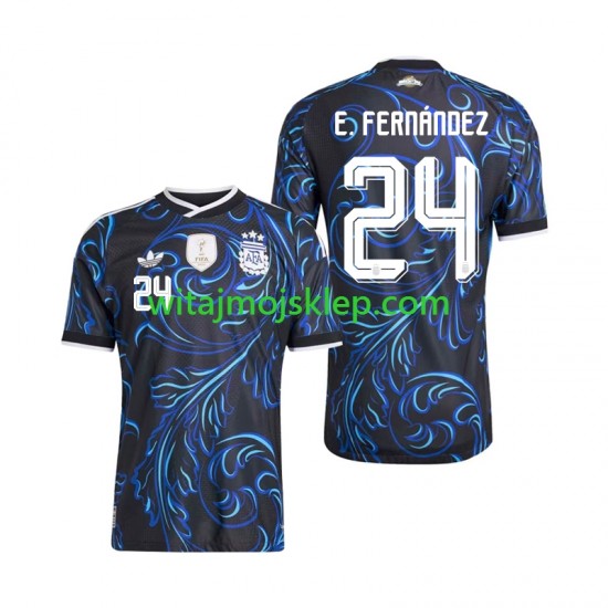 Koszulka Reprezentacja Argentyny Enzo Fernandez 24 Męska Stroje Wyjazdowe World Cup 2026 Krótkie Rękawy