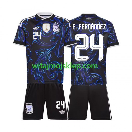 Koszulka Reprezentacja Argentyny Enzo Fernandez 24 Dziecięca Stroje Wyjazdowe World Cup 2026 Krótkie Rękawy