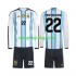 Koszulka Reprezentacja Argentyny Franco Mastantuono 22 Dziecięca Stroje Domowe World Cup 2026 Długie Rękawy