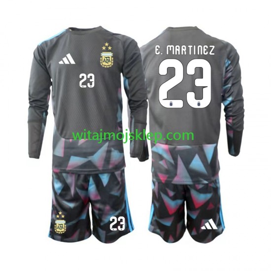 Koszulka Reprezentacja Argentyny Emiliano Martinez 23 Bramkarskie Dziecięca Stroje Domowe World Cup 2026 Długie Rękawy