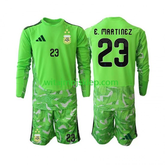 Koszulka Reprezentacja Argentyny Emiliano Martinez 23 Bramkarskie Dziecięca Trzeci Strój World Cup 2026 Długie Rękawy