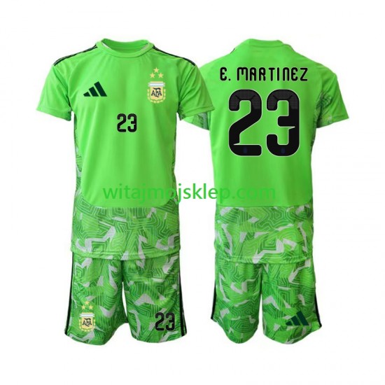 Koszulka Reprezentacja Argentyny Emiliano Martinez 23 Bramkarskie Dziecięca Trzeci Strój World Cup 2026 Krótkie Rękawy