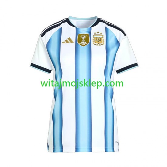 Koszulka Reprezentacja Argentyny Damska Stroje Domowe World Cup 2026 Krótkie Rękawy