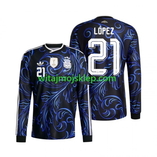 Koszulka Reprezentacja Argentyny Jose Manuel Lopez 21 Męska Stroje Wyjazdowe World Cup 2026 Długie Rękawy